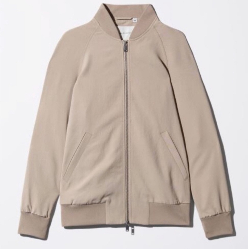 Babaton Beige Bomber Jacket